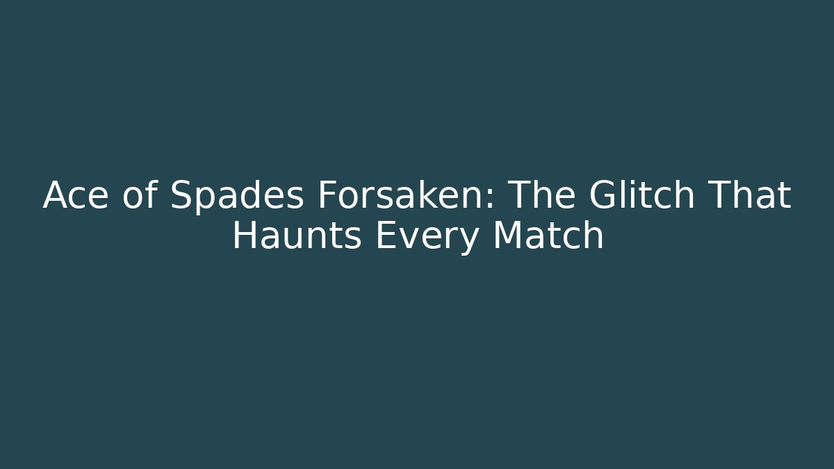 Ace of Spades Forsaken: The Glitch That Haunts Every Match