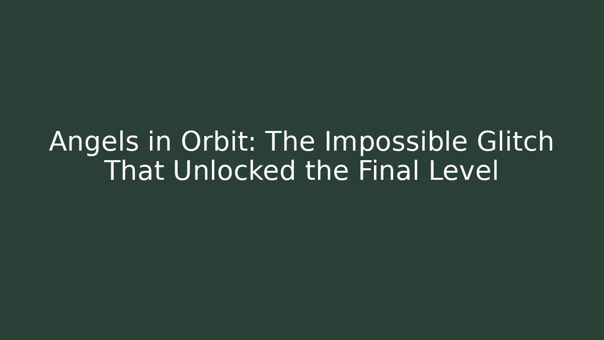 Angels in Orbit: The Impossible Glitch That Unlocked the Final Level