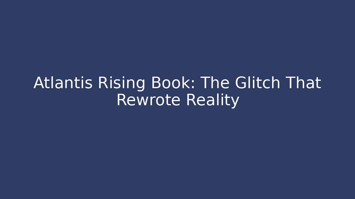Atlantis Rising Book: The Glitch That Rewrote Reality