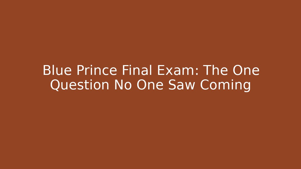 Blue Prince Final Exam: The One Question No One Saw Coming