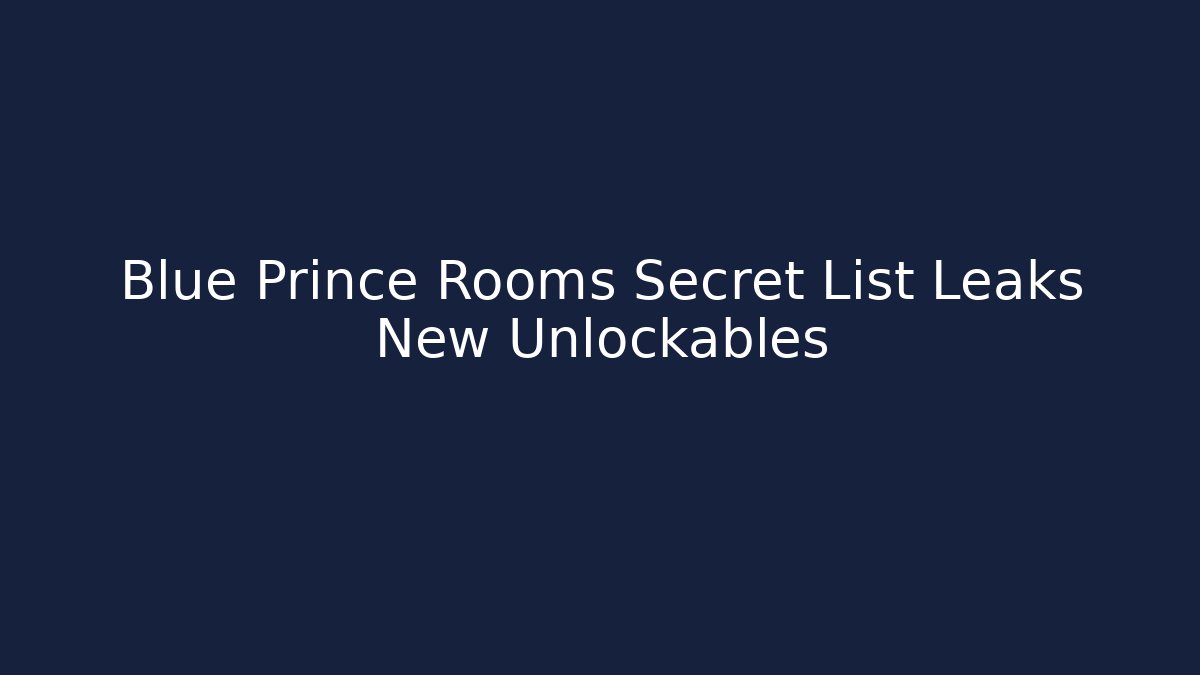 Blue Prince Rooms Secret List Leaks New Unlockables