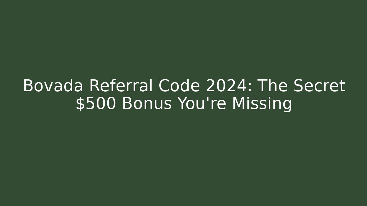 Bovada Referral Code 2024: The Secret $500 Bonus You’re Missing - The Family Holidays
