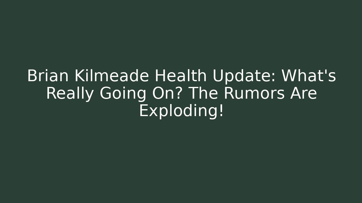 Brian Kilmeade Health Update: What’s Really Going On? The Rumors Are Exploding!