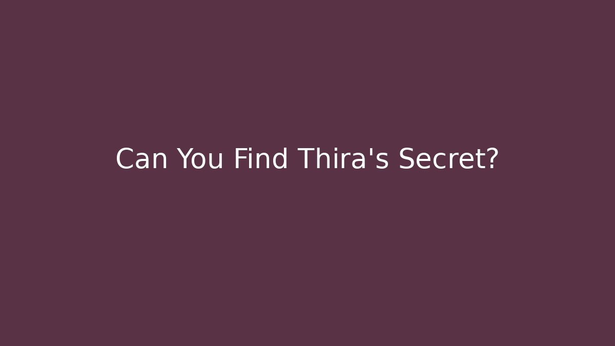 Can You Find Thira's Secret? - The Family Holidays