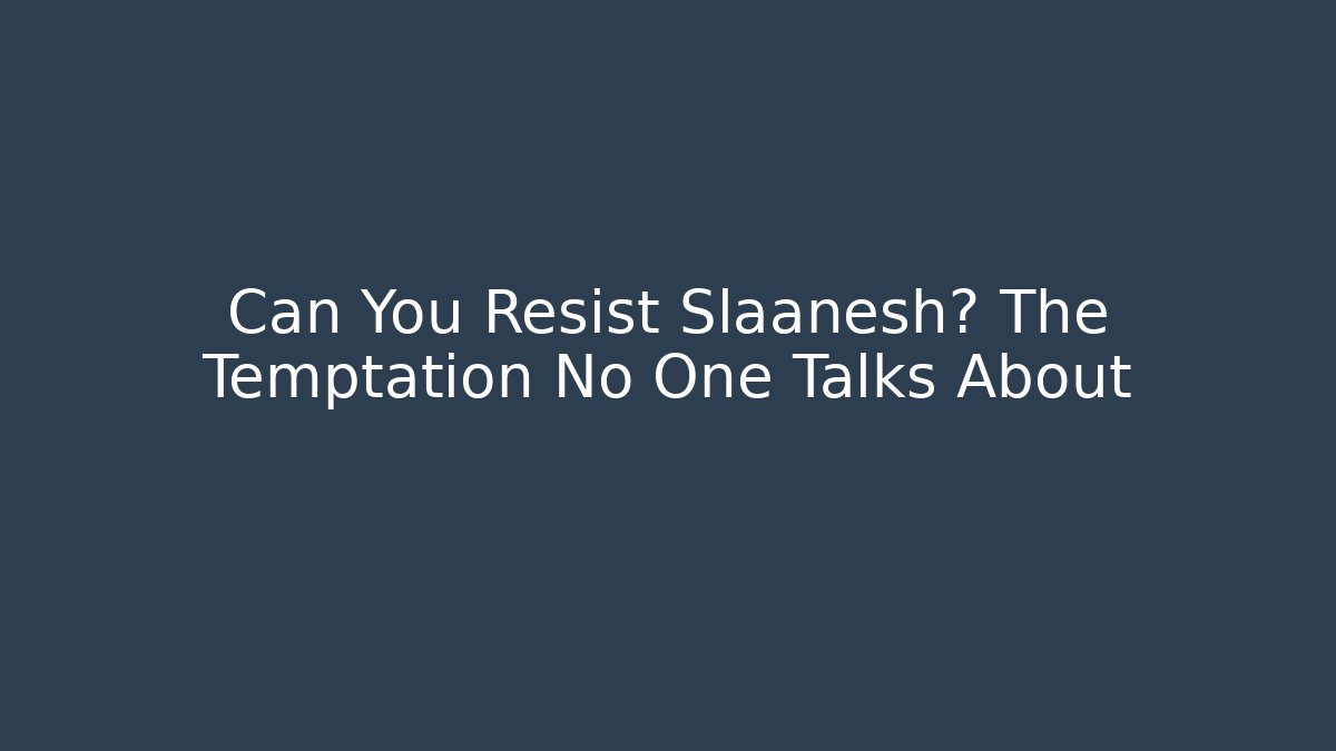 Can You Resist Slaanesh? The Temptation No One Talks About