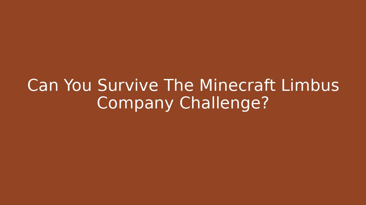 Can You Survive The Minecraft Limbus Company Challenge?