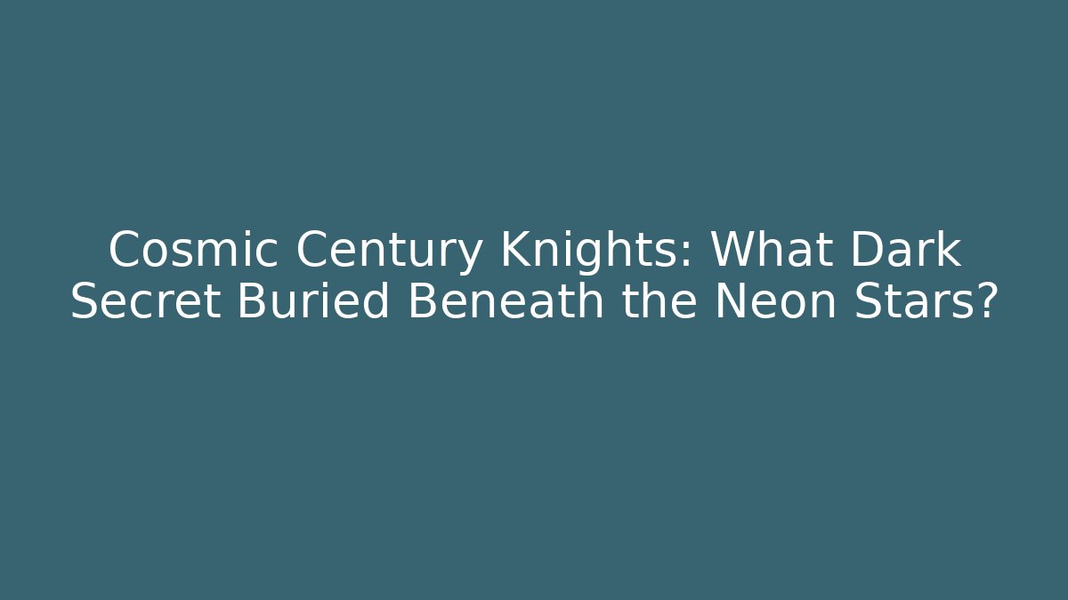 Cosmic Century Knights: What Dark Secret Buried Beneath the Neon Stars?