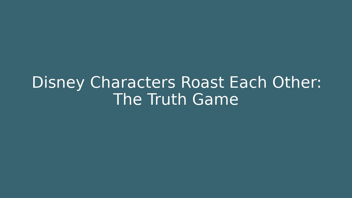 Disney Characters Roast Each Other: The Truth Game - The Family Holidays