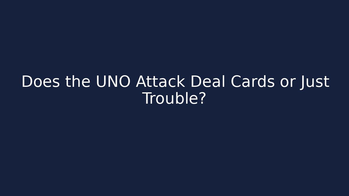 Does the UNO Attack Deal Cards or Just Trouble? - The Family Holidays