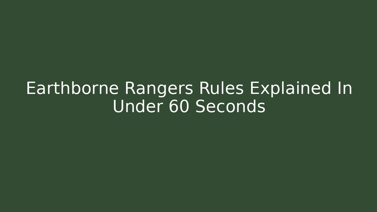 Earthborne Rangers Rules Explained In Under 60 Seconds