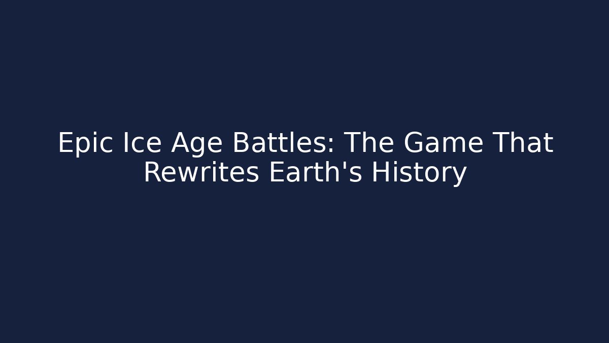 Epic Ice Age Battles: The Game That Rewrites Earth's History