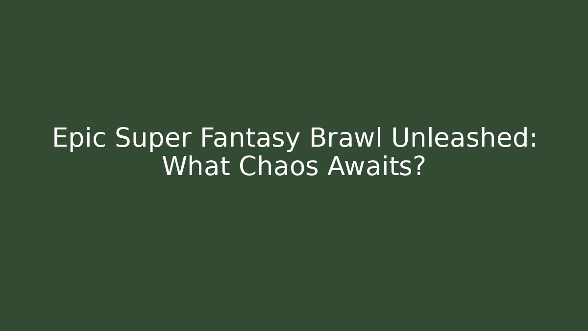 Epic Super Fantasy Brawl Unleashed: What Chaos Awaits?