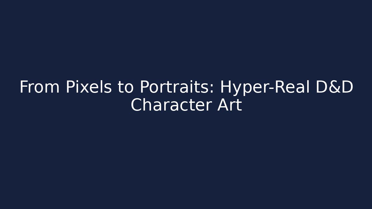 From Pixels to Portraits: Hyper-Real D&D Character Art