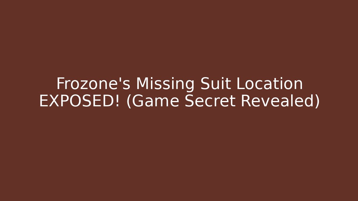 Frozone's Missing Suit Location EXPOSED! (Game Secret Revealed)