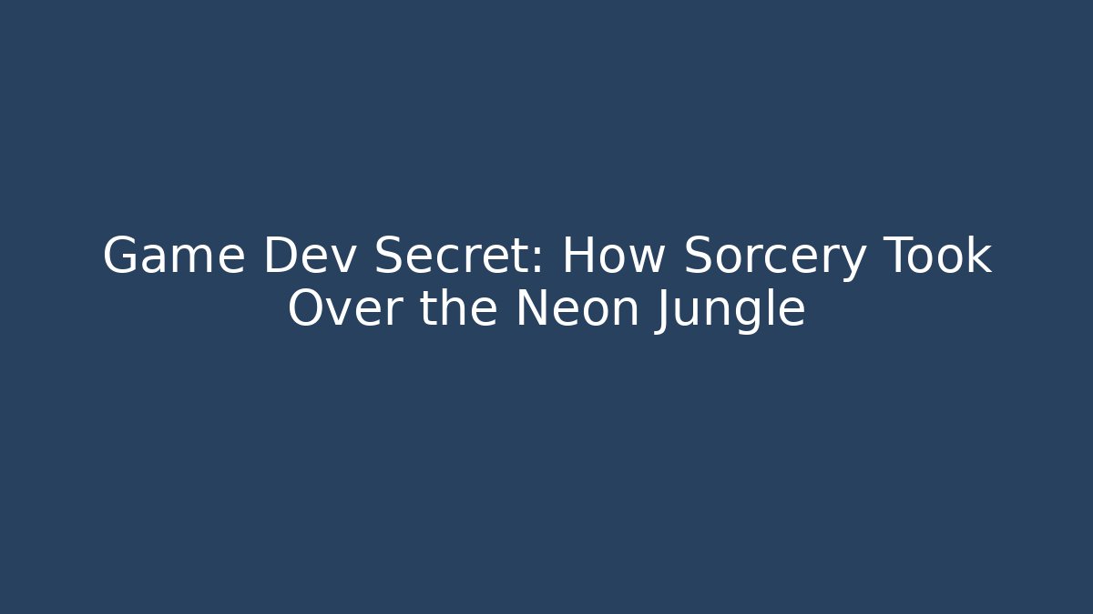 Game Dev Secret: How Sorcery Took Over the Neon Jungle - The Family Holidays