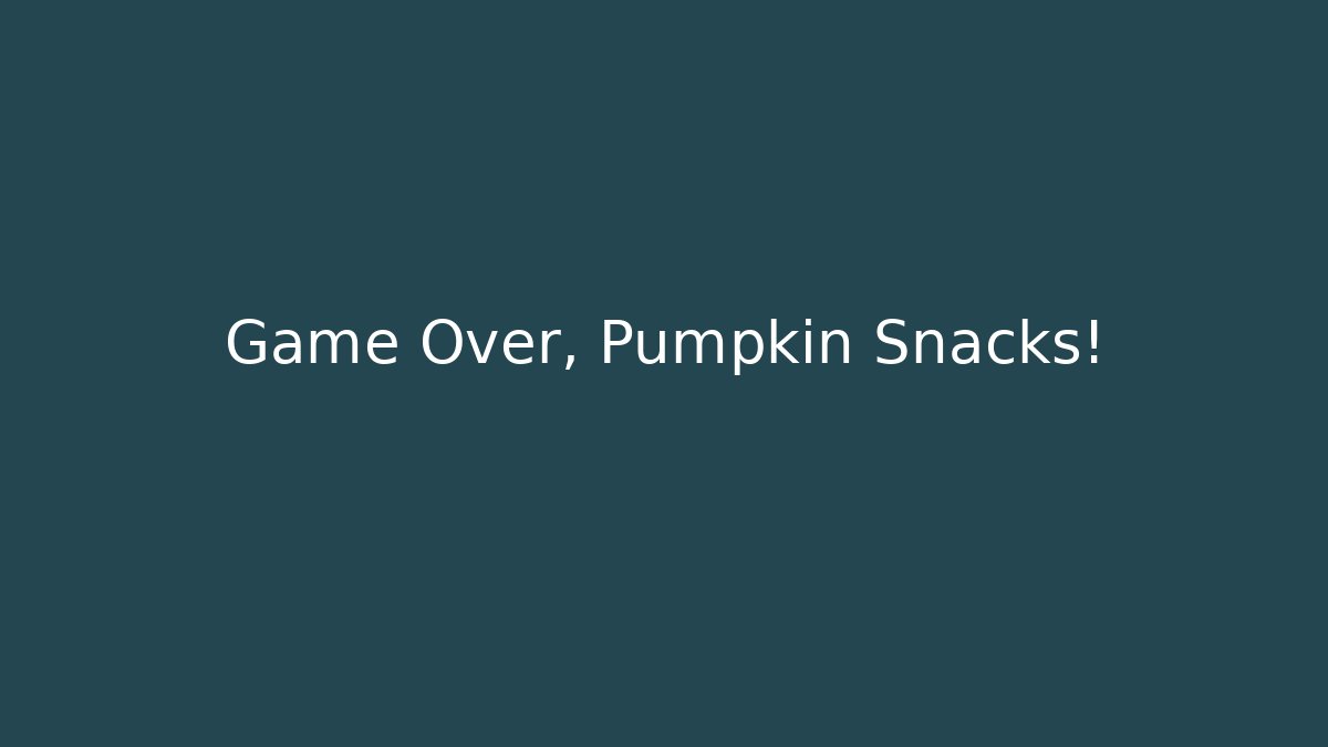 Game Over, Pumpkin Snacks! - The Family Holidays