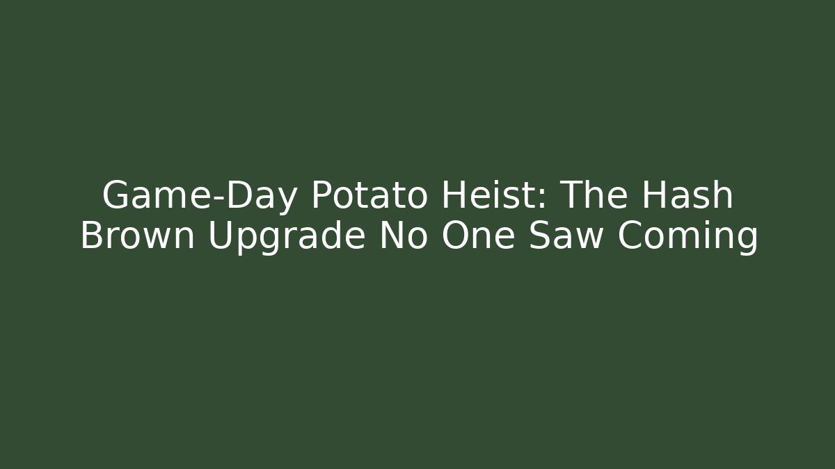 Game-Day Potato Heist: The Hash Brown Upgrade No One Saw Coming