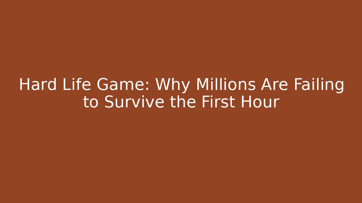 Hard Life Game: Why Millions Are Failing to Survive the First Hour