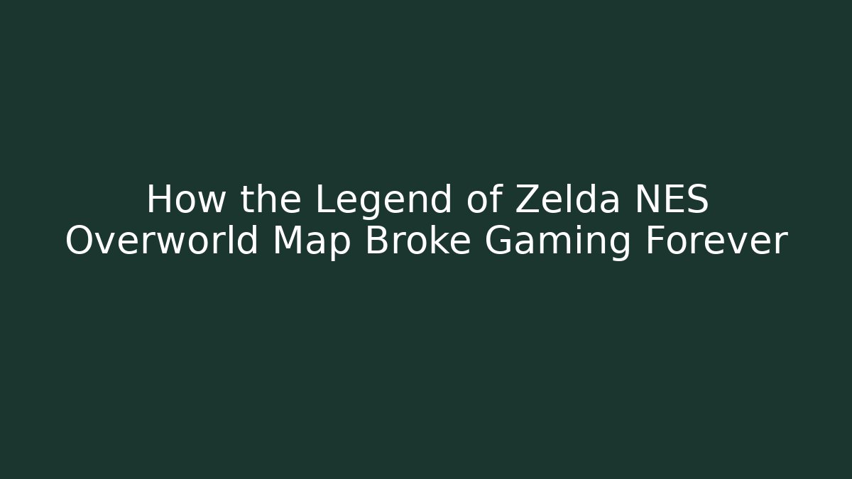 How the Legend of Zelda NES Overworld Map Broke Gaming Forever