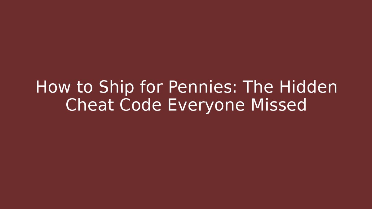 How to Ship for Pennies: The Hidden Cheat Code Everyone Missed - The Family Holidays