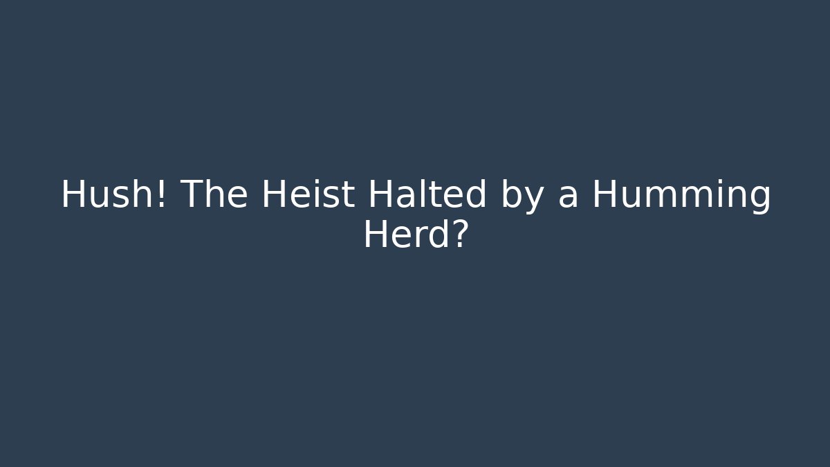 Hush! The Heist Halted by a Humming Herd?