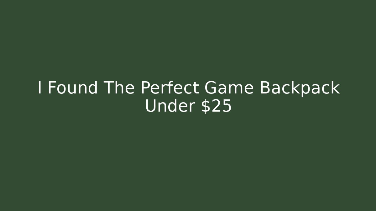 I Found The Perfect Game Backpack Under $25 - The Family Holidays