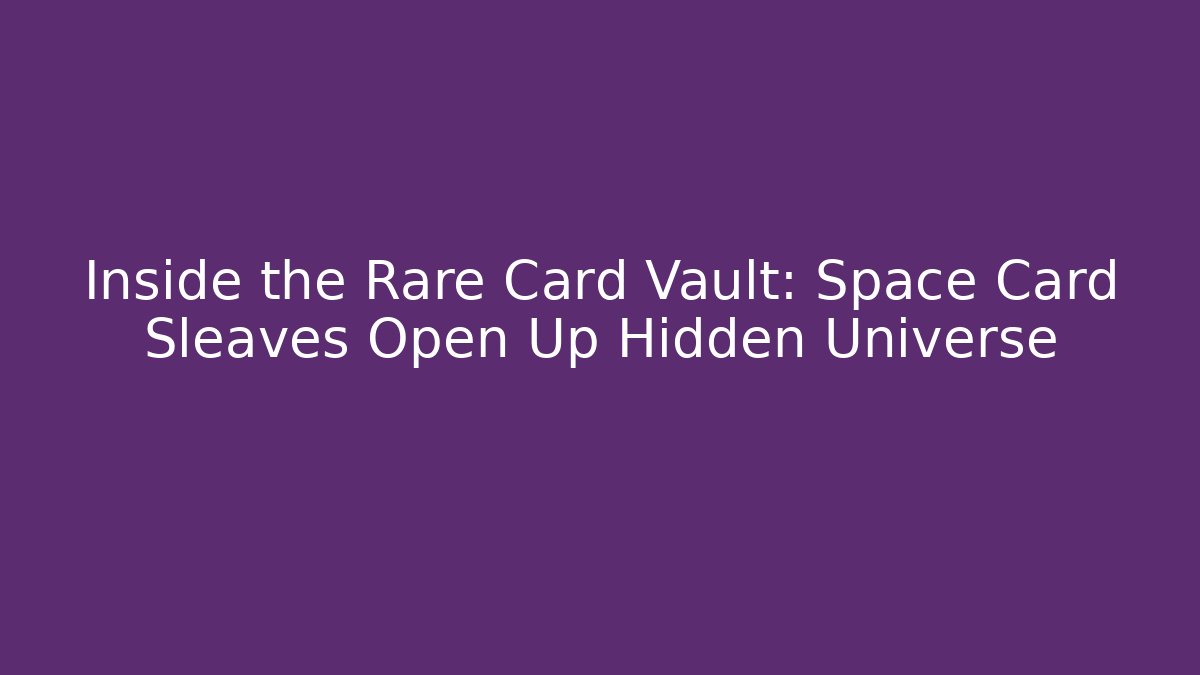 Inside the Rare Card Vault: Space Card Sleaves Open Up Hidden Universe - The Family Holidays