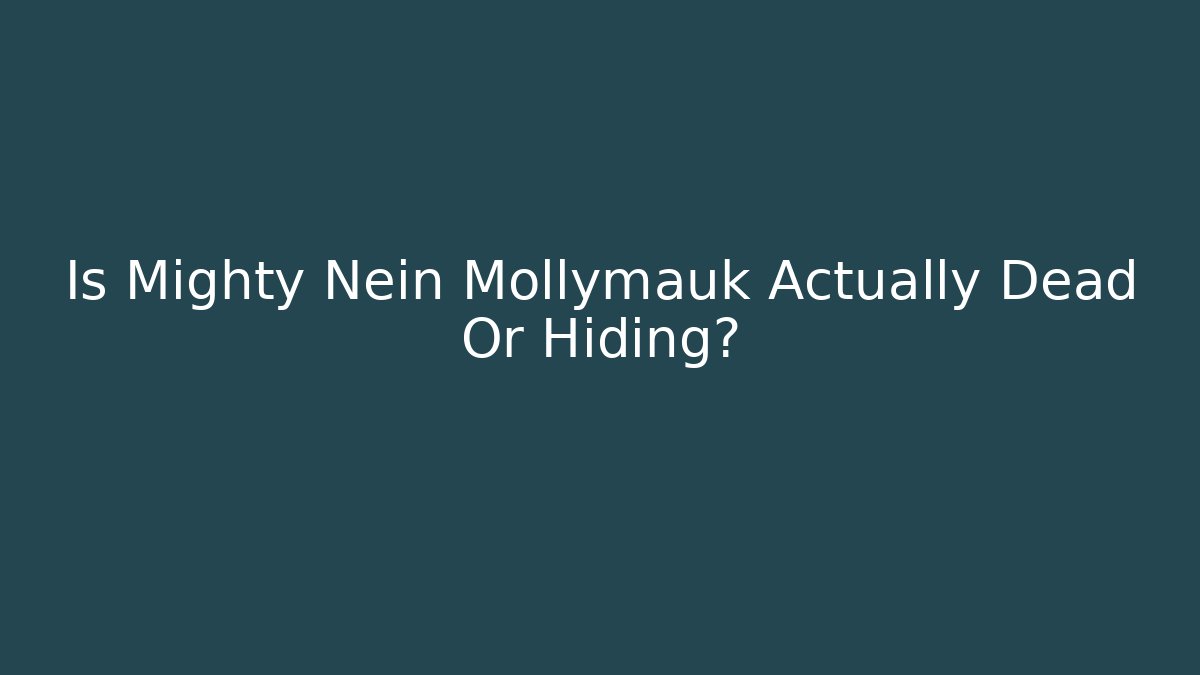 Is Mighty Nein Mollymauk Actually Dead Or Hiding?