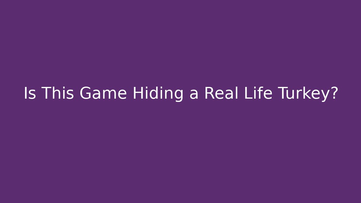 Is This Game Hiding a Real Life Turkey? - The Family Holidays