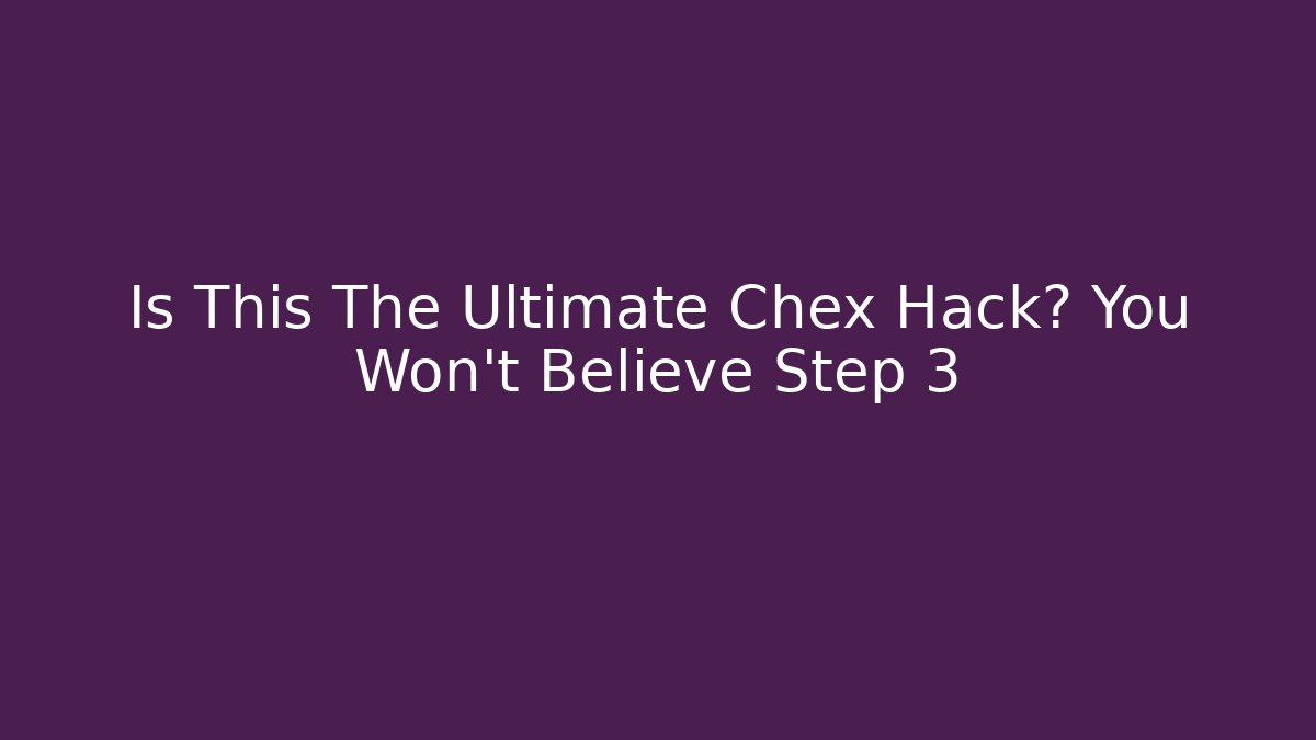 Is This The Ultimate Chex Hack? You Won't Believe Step 3 - The Family Holidays