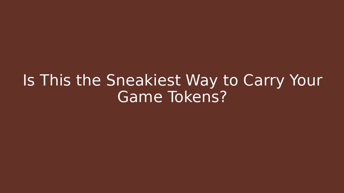 Is This the Sneakiest Way to Carry Your Game Tokens?