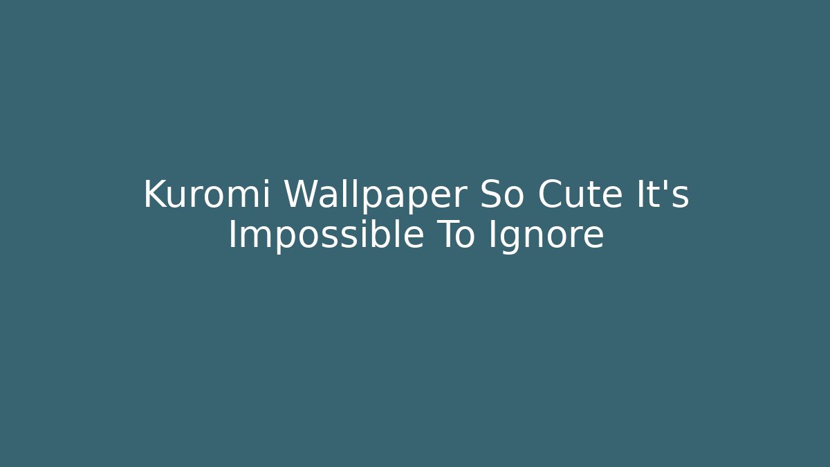 Kuromi Wallpaper So Cute It's Impossible To Ignore
