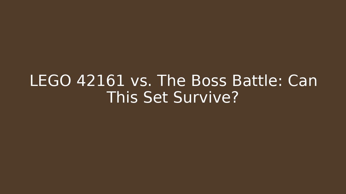 LEGO 42161 vs. The Boss Battle: Can This Set Survive?