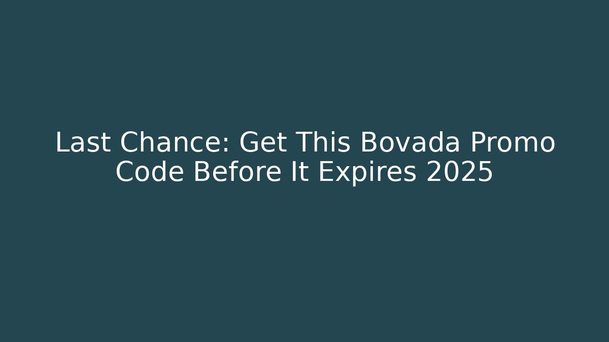 Last Chance: Get This Bovada Promo Code Before It Expires 2025 - The Family Holidays