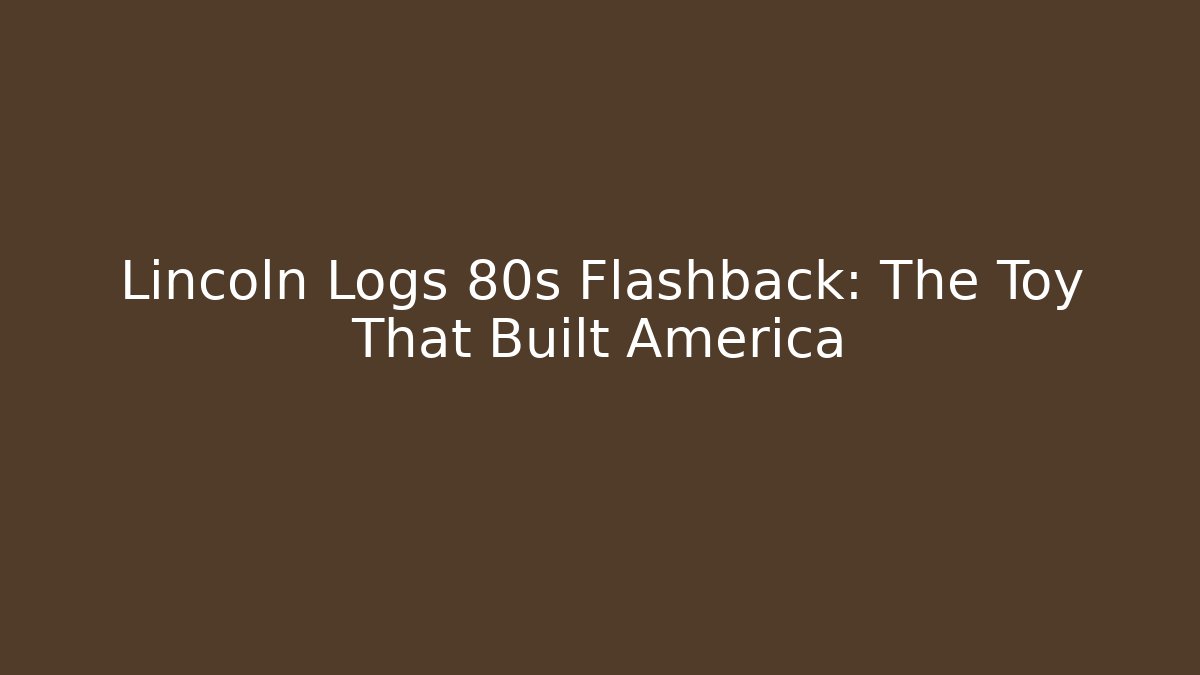 Lincoln Logs 80s Flashback: The Toy That Built America - The Family Holidays