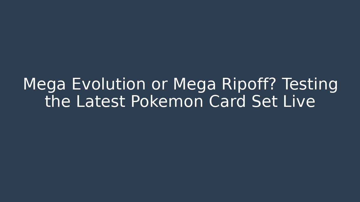 Mega Evolution or Mega Ripoff? Testing the Latest Pokemon Card Set Live