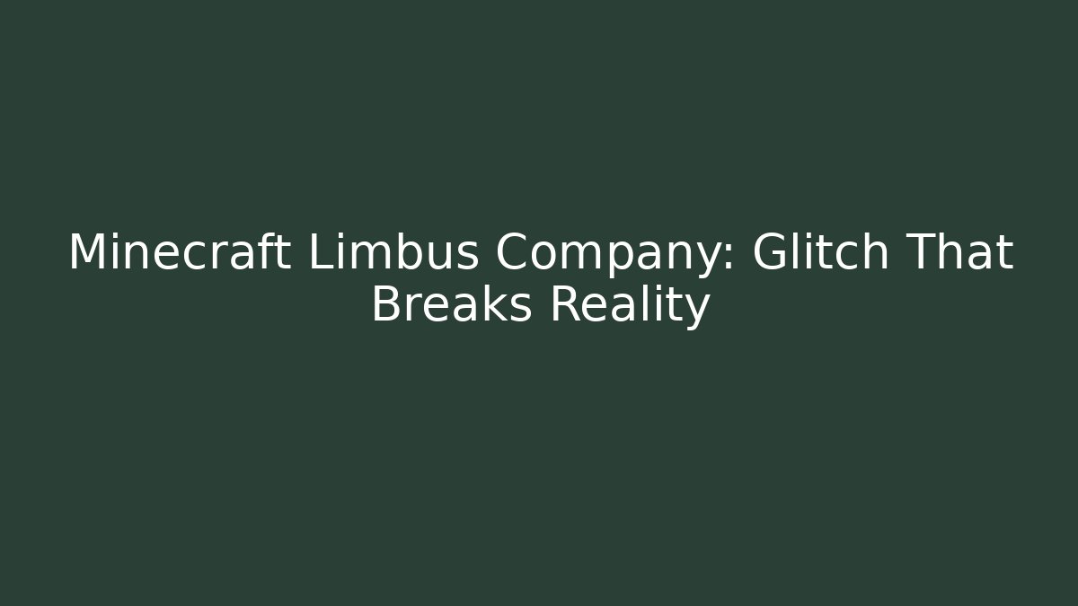 Minecraft Limbus Company: Glitch That Breaks Reality