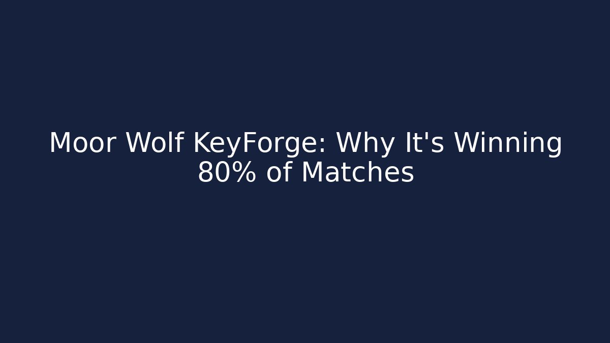 Moor Wolf KeyForge: Why It's Winning 80% of Matches