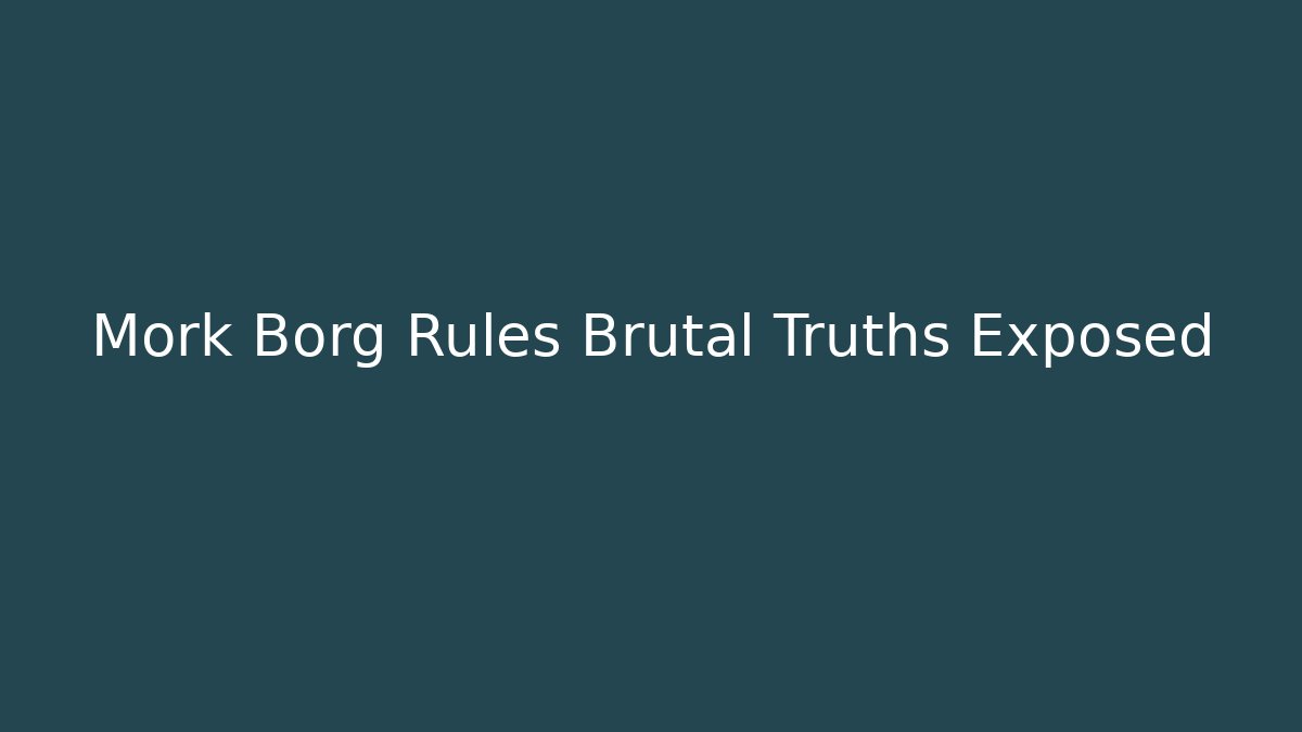 Mork Borg Rules Brutal Truths Exposed - The Family Holidays