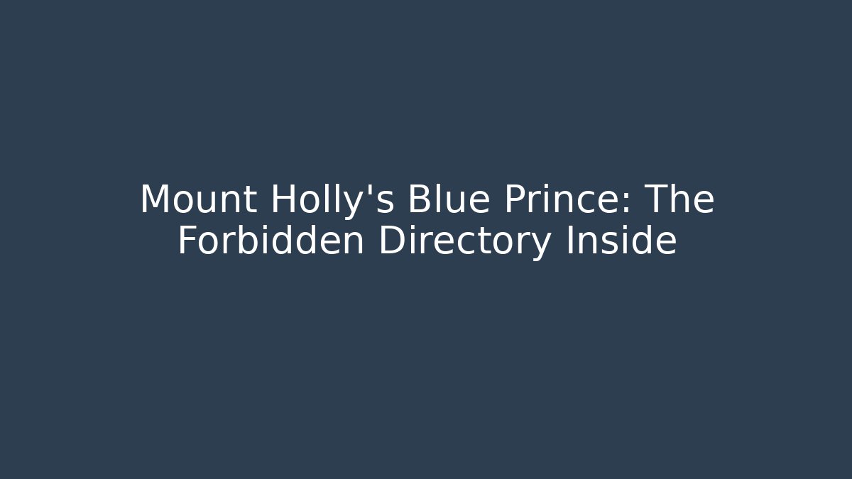 Mount Holly's Blue Prince: The Forbidden Directory Inside