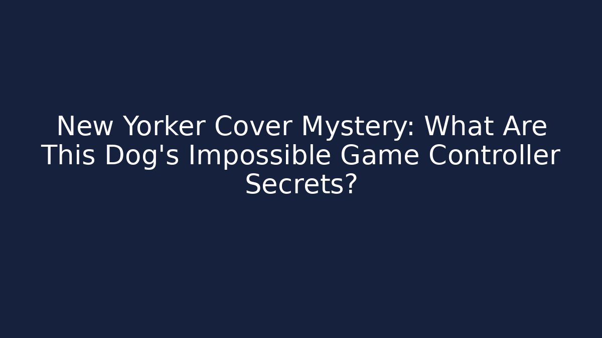 New Yorker Cover Mystery: What Are This Dog's Impossible Game Controller Secrets?