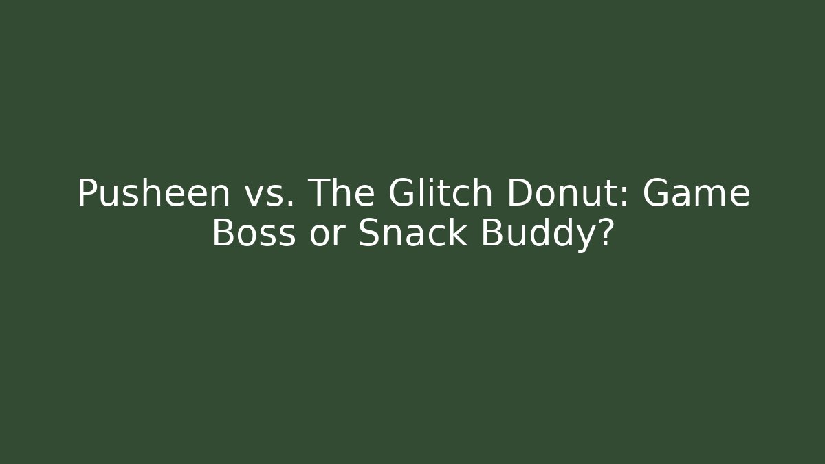 Pusheen vs. The Glitch Donut: Game Boss or Snack Buddy?
