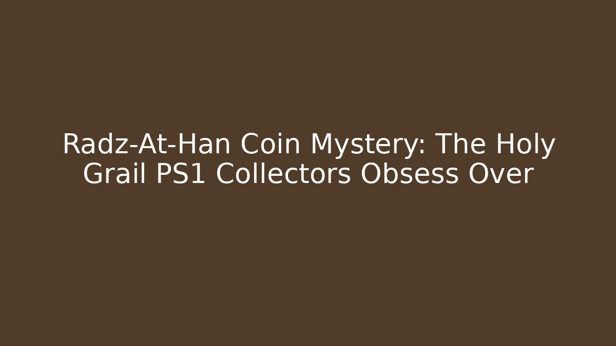 Radz-At-Han Coin Mystery: The Holy Grail PS1 Collectors Obsess Over