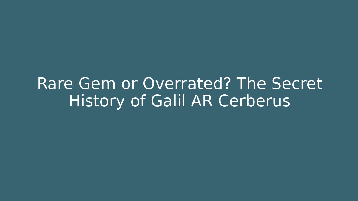 Rare Gem or Overrated? The Secret History of Galil AR Cerberus