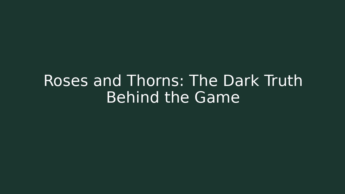 Roses and Thorns: The Dark Truth Behind the Game