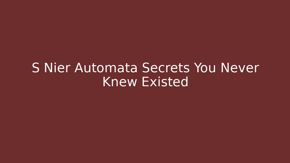 S Nier Automata Secrets You Never Knew Existed