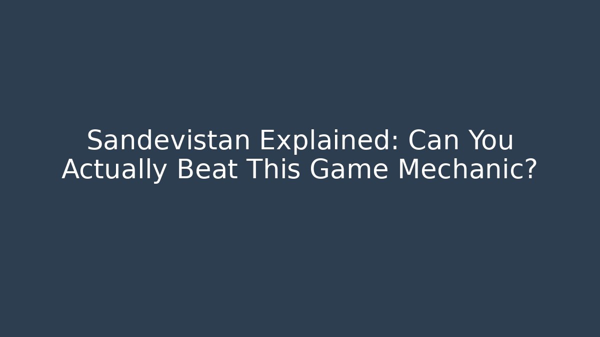 Sandevistan Explained: Can You Actually Beat This Game Mechanic?