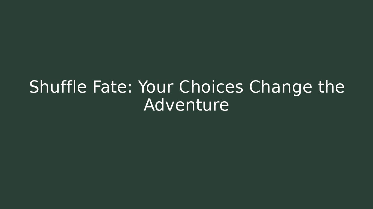 Shuffle Fate: Your Choices Change the Adventure
