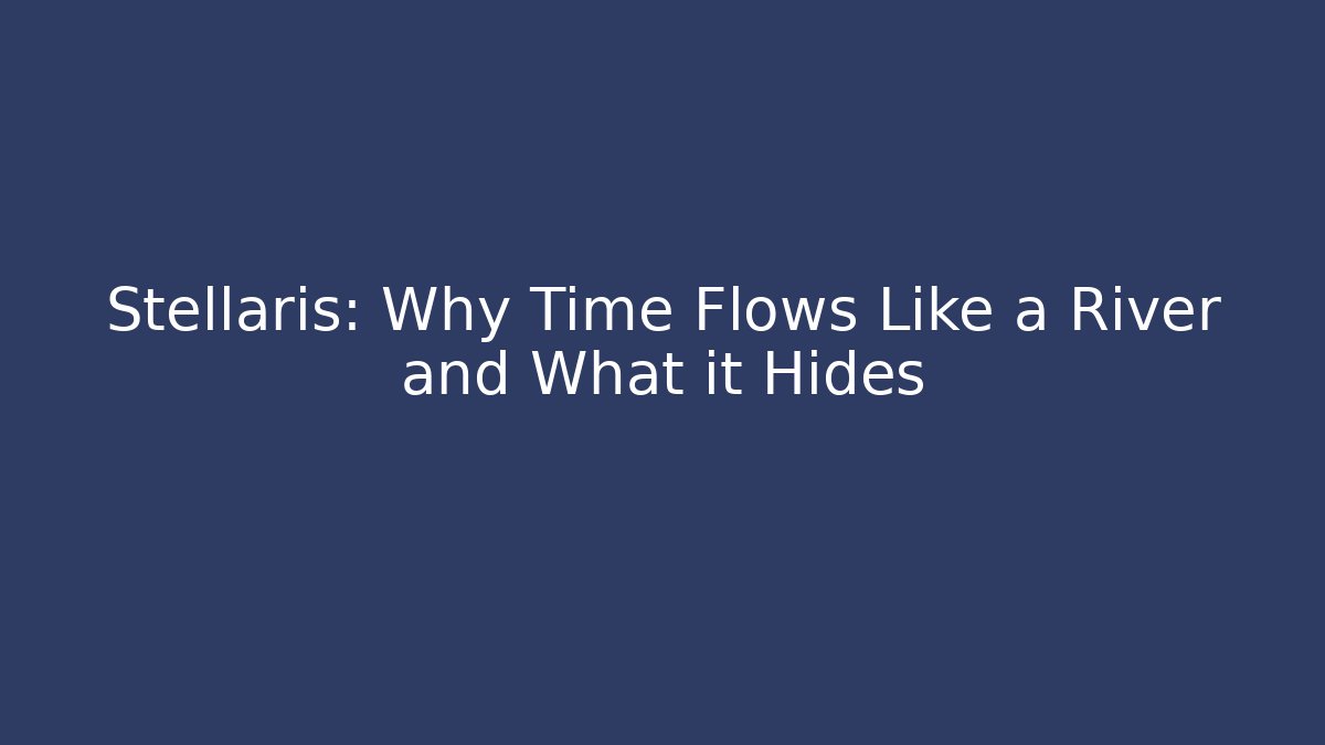 Stellaris: Why Time Flows Like a River and What it Hides