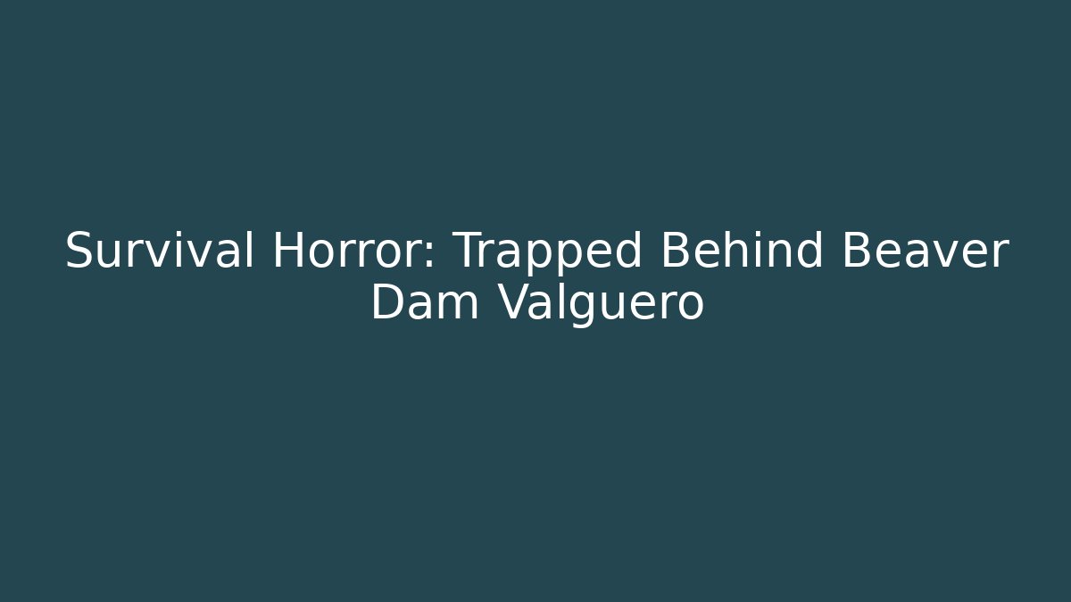 Survival Horror: Trapped Behind Beaver Dam Valguero
